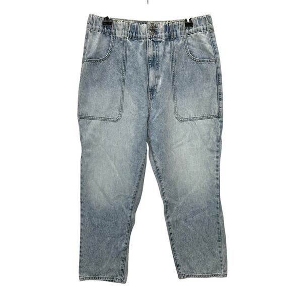 Veronica Beard Jeans Womens Arya Straight High Rise Size 32 Cascade Sun Light - Picture 1 of 6